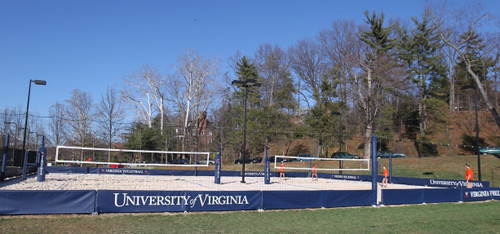 Frame concealed court banners