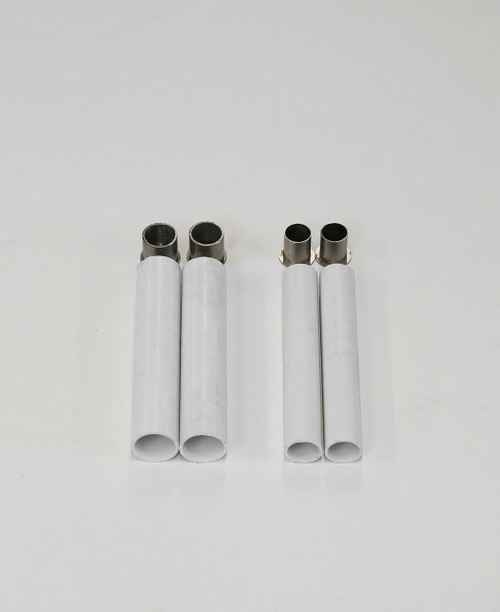1 Foot PVC Pool Sleeves with Stainless Steel Caps