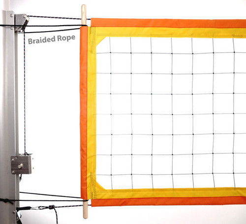 Two-Tone-PBN4: 4" Professional Volleyball Net Sewn in Two Colors