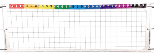 Volleyball-Zone-Velcro Net Tape Numbered And Colored